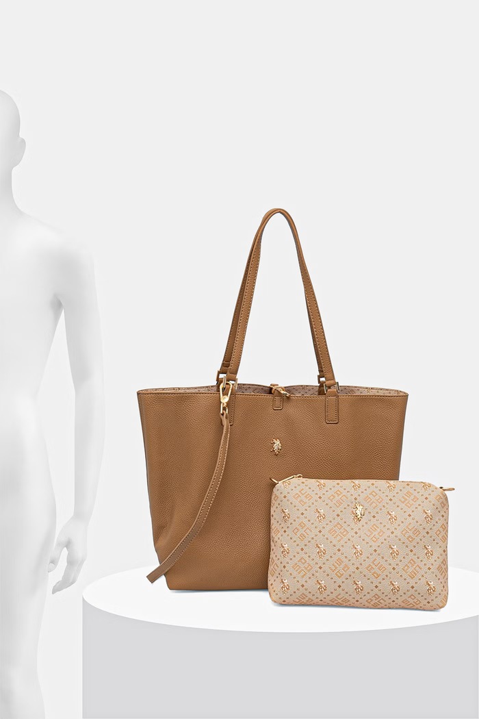 Obojstranná kabelka U.S. Polo Assn. Malibu BEUM08706WVP hnedá