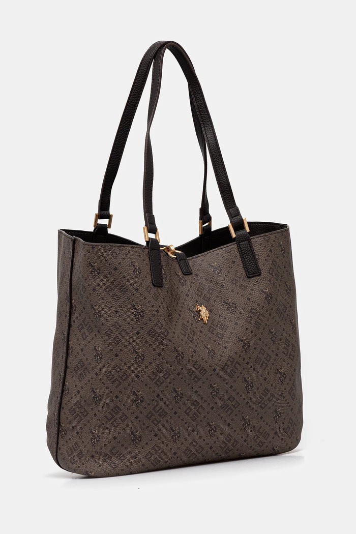Poșetă cu două fețe Malibu U.S. Polo Assn. BEUM08706WVP maro