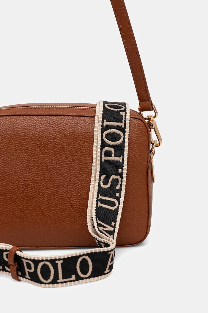 Αξεσουάρ U.S. Polo Assn. χιαστί γυναικεία από απομίμηση δέρματος Mansion D. BEUE58716WVP καφέ