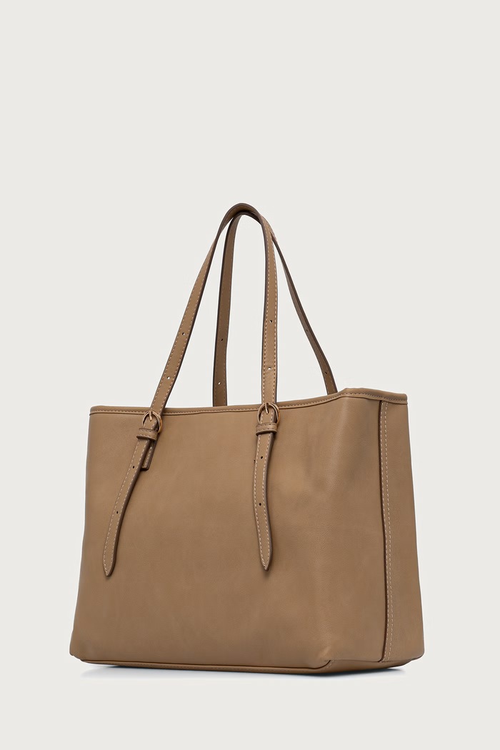 Akcesoria U.S. Polo Assn. Torebka shopper damska z imitacji skóry Blackstone BIU4B8935WVP beżowy