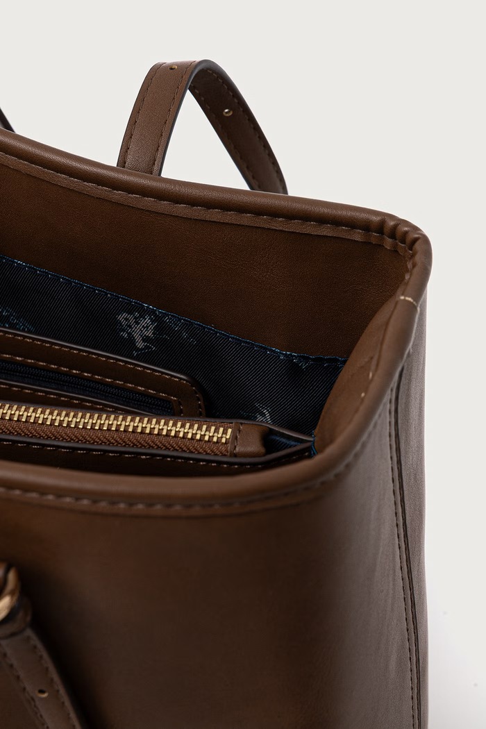 Nákupní taška dámská z imitace kůže Blackstone U.S. Polo Assn. hnědá BIU4B8935WVP