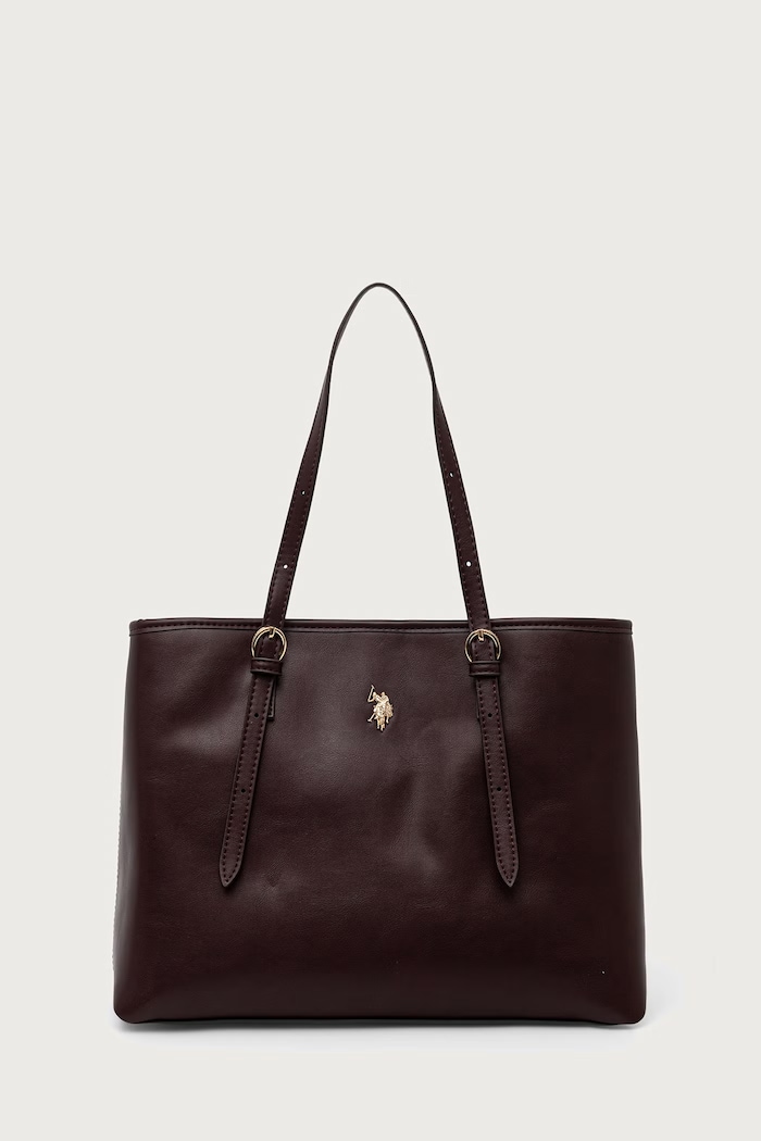 U.S. Polo Assn. Torebka shopper damska z imitacji skóry Blackstone bordowy BIU4B8935WVP