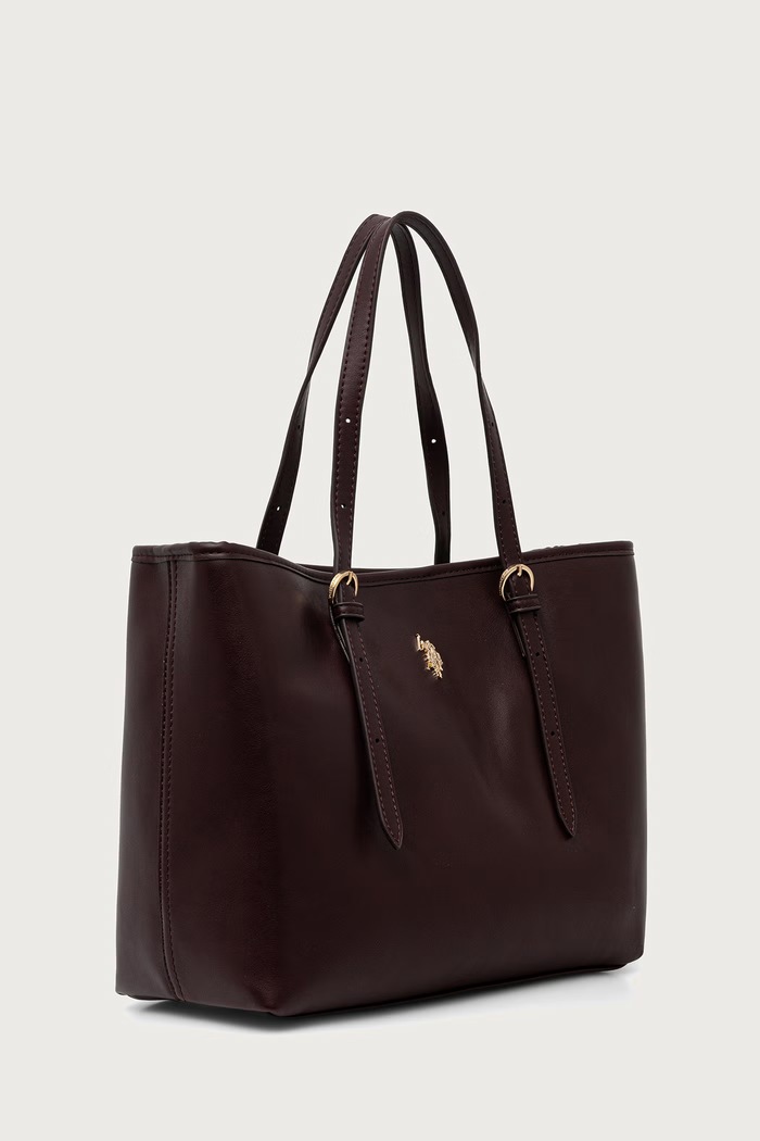 U.S. Polo Assn. Torebka shopper damska z imitacji skóry Blackstone BIU4B8935WVP bordowy AW25