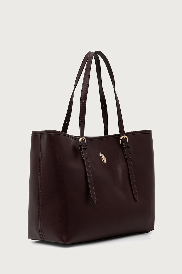 U.S. Polo Assn. Torebka shopper damska z imitacji skóry Blackstone BIU4B8935WVP bordowy AW25
