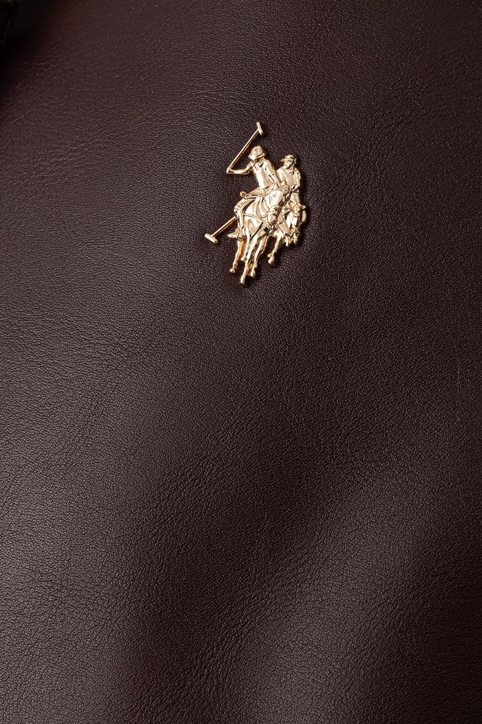 Torebka shopper damska z imitacji skóry Blackstone U.S. Polo Assn. BIU4B8935WVP bordowy