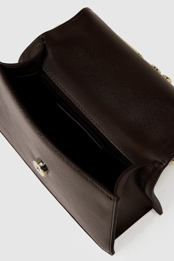 Kožená kabelka Karl Lagerfeld K/SIGNATURE burgundské A4W30033