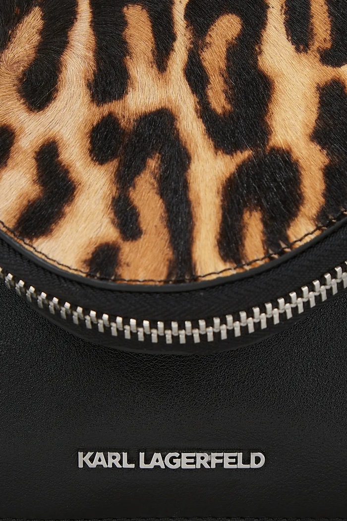 Αξεσουάρ Δερμάτινη τσάντα Karl Lagerfeld A4W30124 καφέ