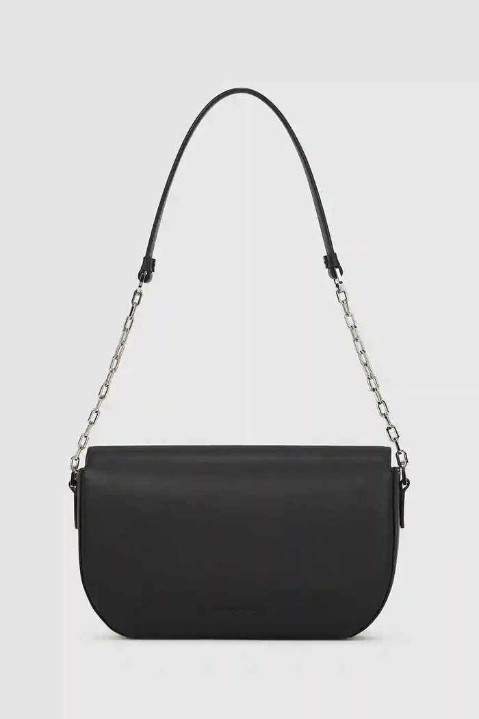 Karl Lagerfeld torebka skórzana K/FOREVER A4W30262 czarny AW25