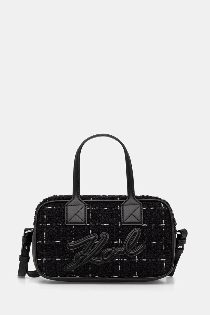 Karl Lagerfeld Geantă de mână cu lână K/SKUARE negru A4W30259
