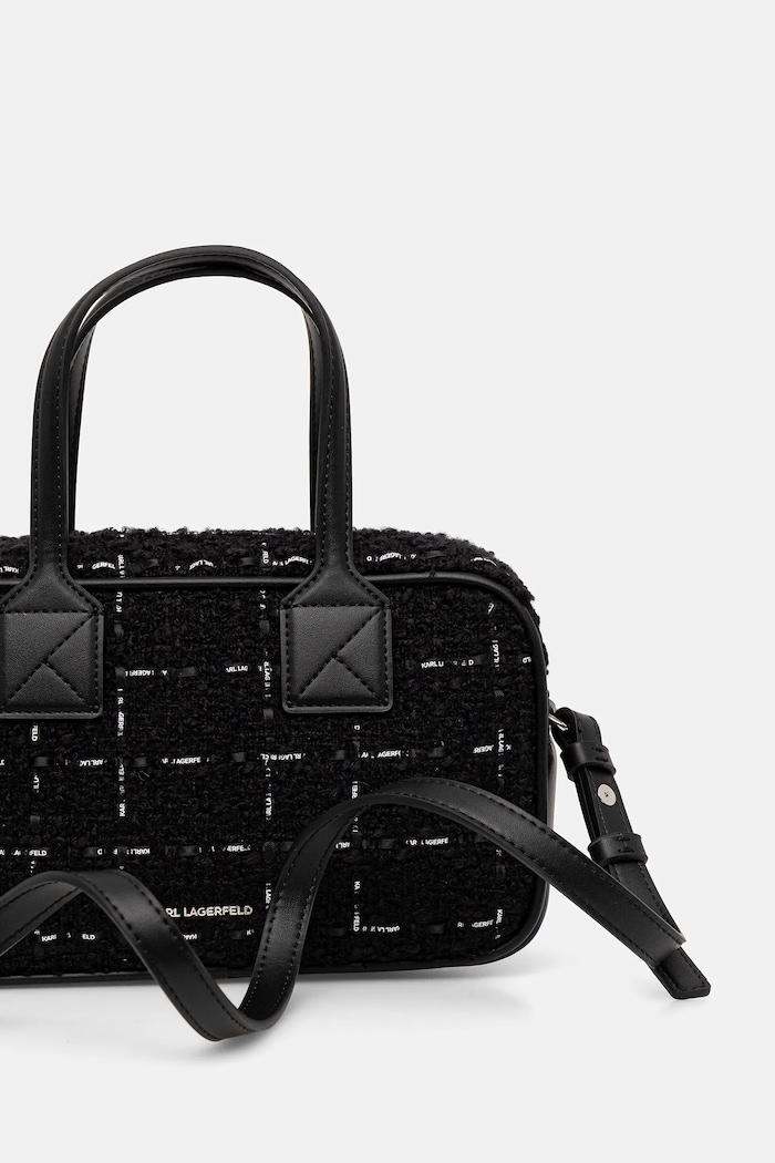 Accesorii Karl Lagerfeld Geantă de mână cu lână K/SKUARE A4W30259 negru