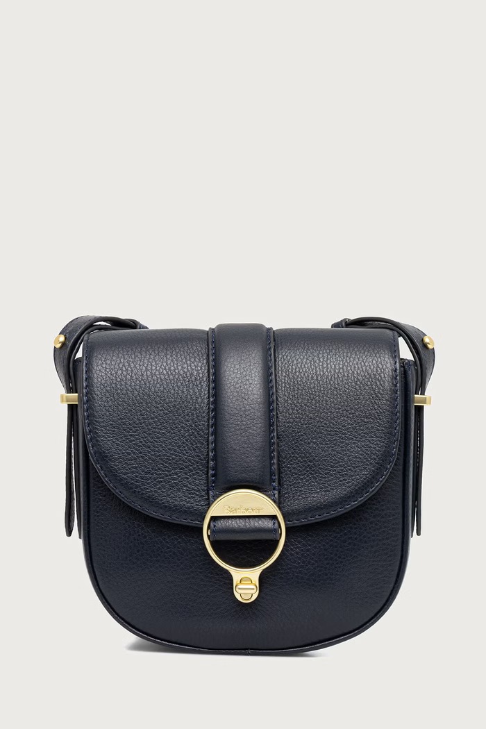 Barbour Torebka crossbody damska skórzana granatowy LBA0490