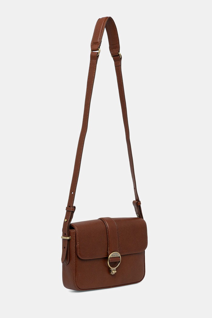 Barbour Torebka skórzana LBA0491 brązowy AW25