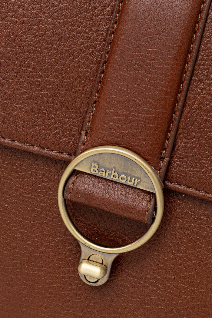Torebka skórzana Barbour LBA0491 brązowy