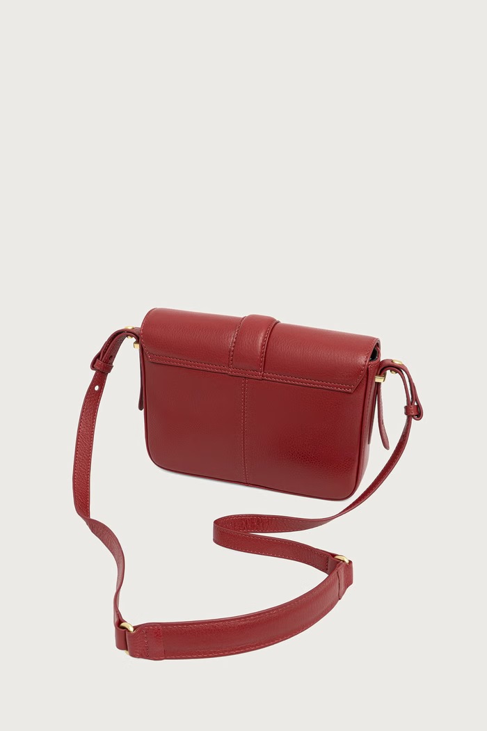Akcesoria Barbour Torebka crossbody damska skórzana LBA0491 bordowy