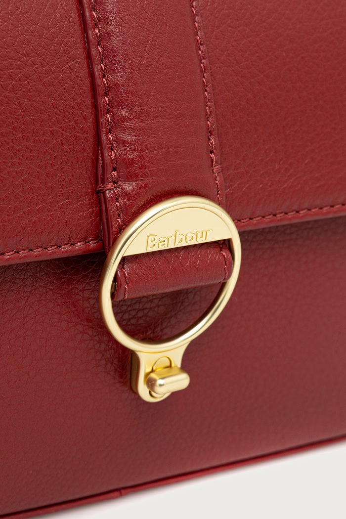 Torebka crossbody damska skórzana Barbour LBA0491 bordowy