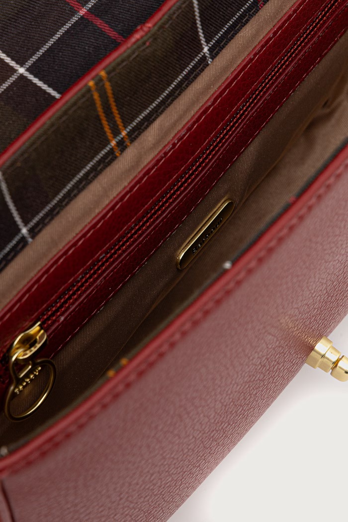 Torebka crossbody damska skórzana Barbour bordowy LBA0491