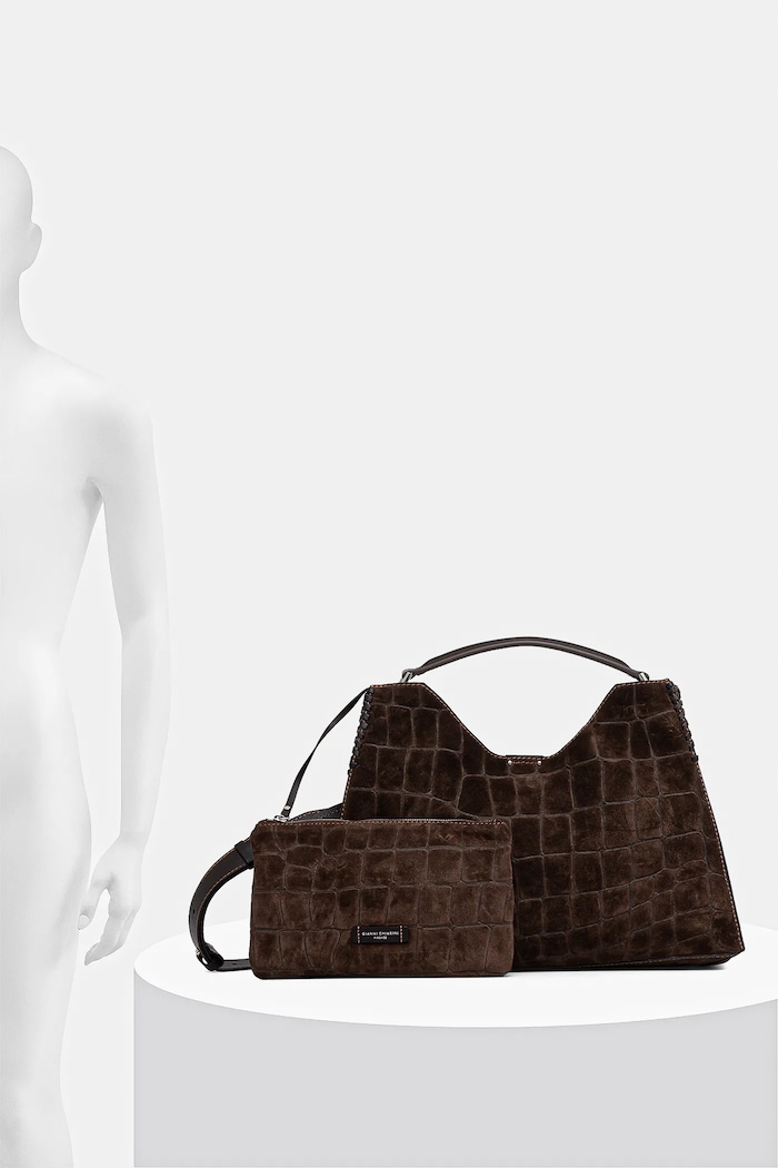 Gianni Chiarini Geantă de mână din piele întoarsă AURORA BS.11846.CM