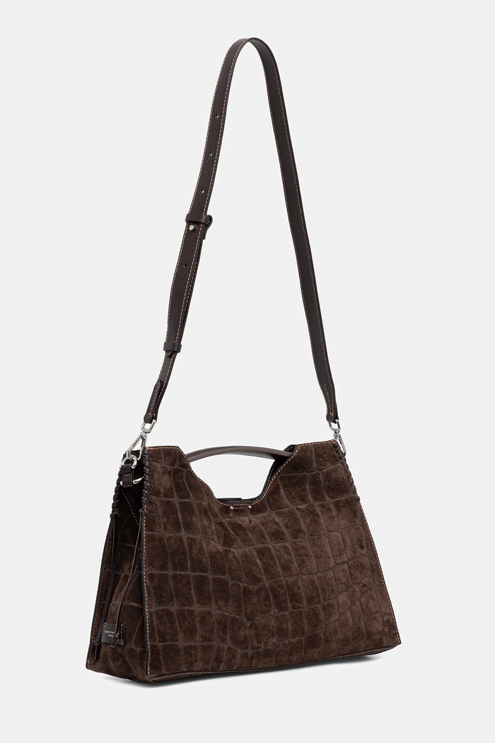 Gianni Chiarini Geantă de mână din piele întoarsă AURORA BS.11846.CM maro AW25