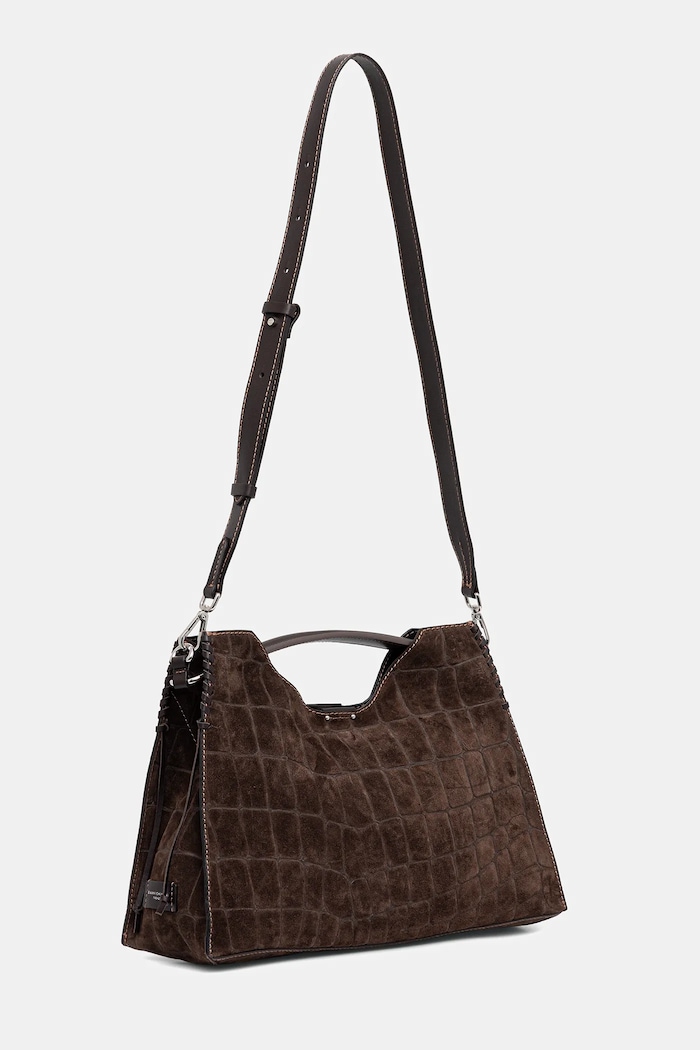 Gianni Chiarini Geantă de mână din piele întoarsă AURORA BS.11846.CM maro AW25