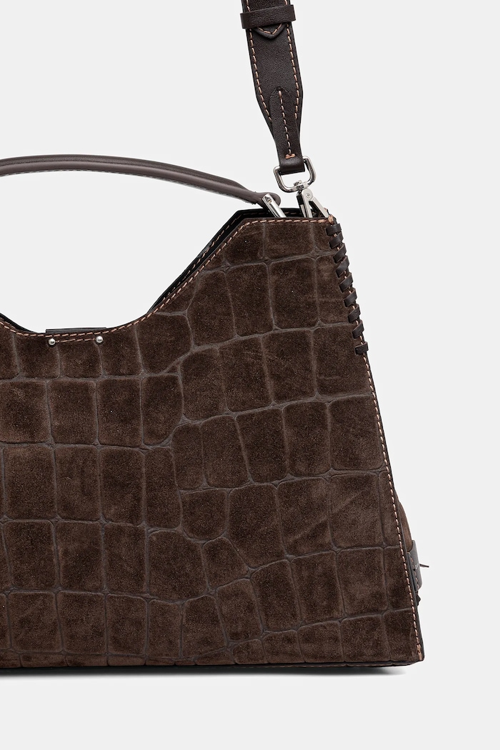Accesorii Gianni Chiarini Geantă de mână din piele întoarsă AURORA BS.11846.CM maro