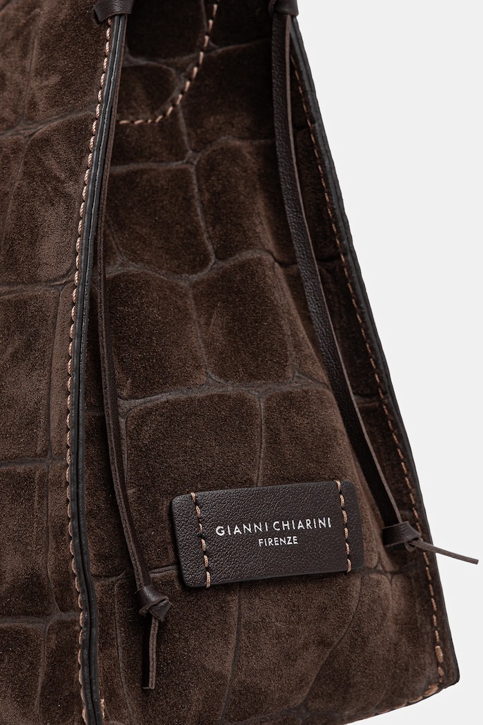 Geantă de mână din piele întoarsă AURORA Gianni Chiarini BS.11846.CM maro