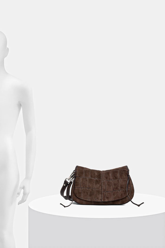 Gianni Chiarini Geantă de mână din piele întoarsă HELENA ROUND BS.11878.CMCOCCO