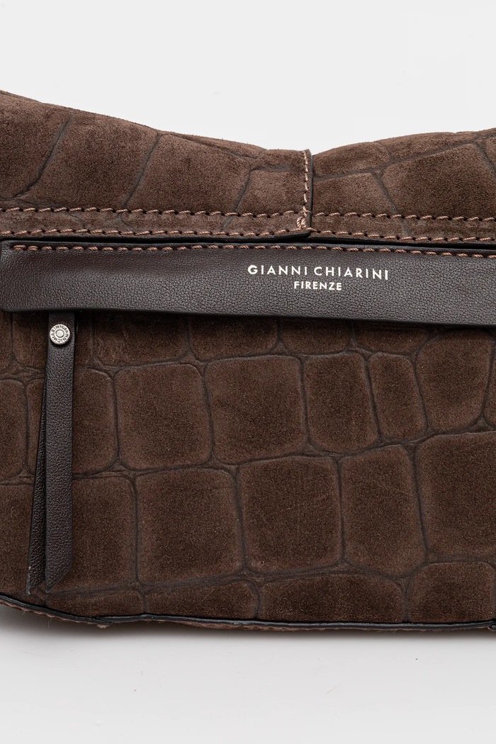 Accesorii Gianni Chiarini Geantă de mână din piele întoarsă HELENA ROUND BS.11878.CMCOCCO maro