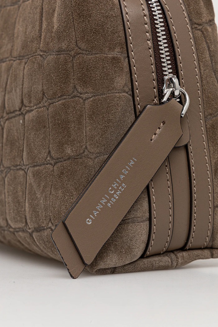 Geantă de mână din piele întoarsă ALIFA Gianni Chiarini BS.8258.CMCOCCO verde