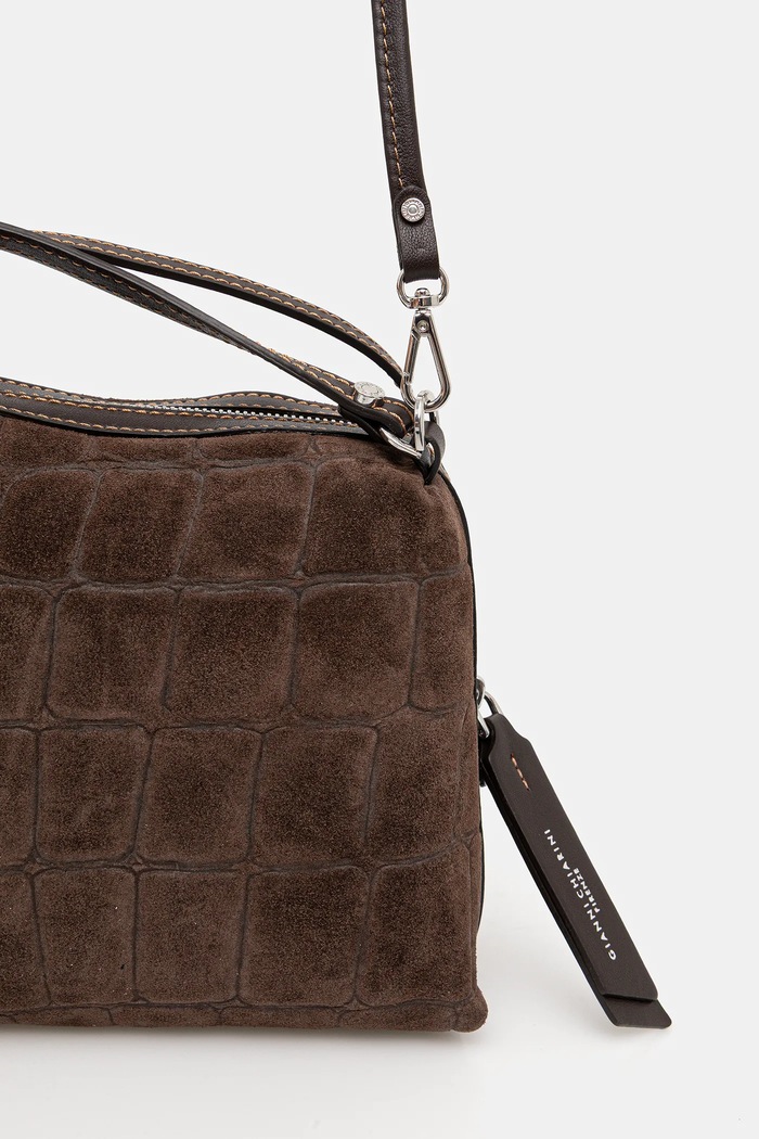 Accesorii Gianni Chiarini Geantă de mână din piele întoarsă ALIFA BS.8258.CMCOCCO maro