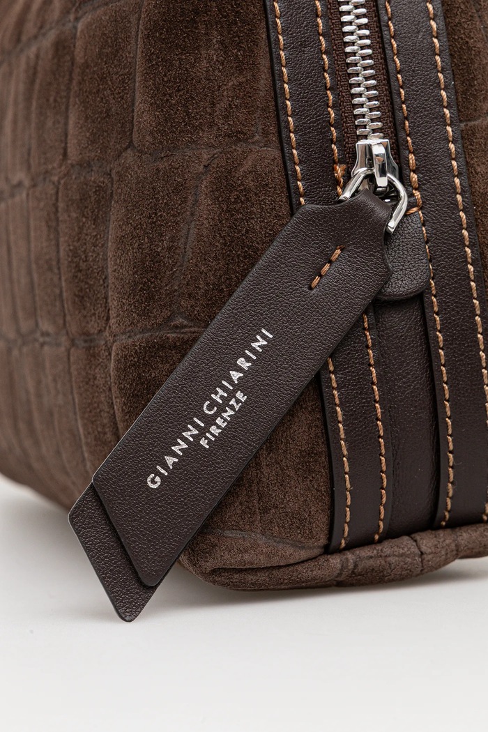 Geantă de mână din piele întoarsă ALIFA Gianni Chiarini BS.8258.CMCOCCO maro