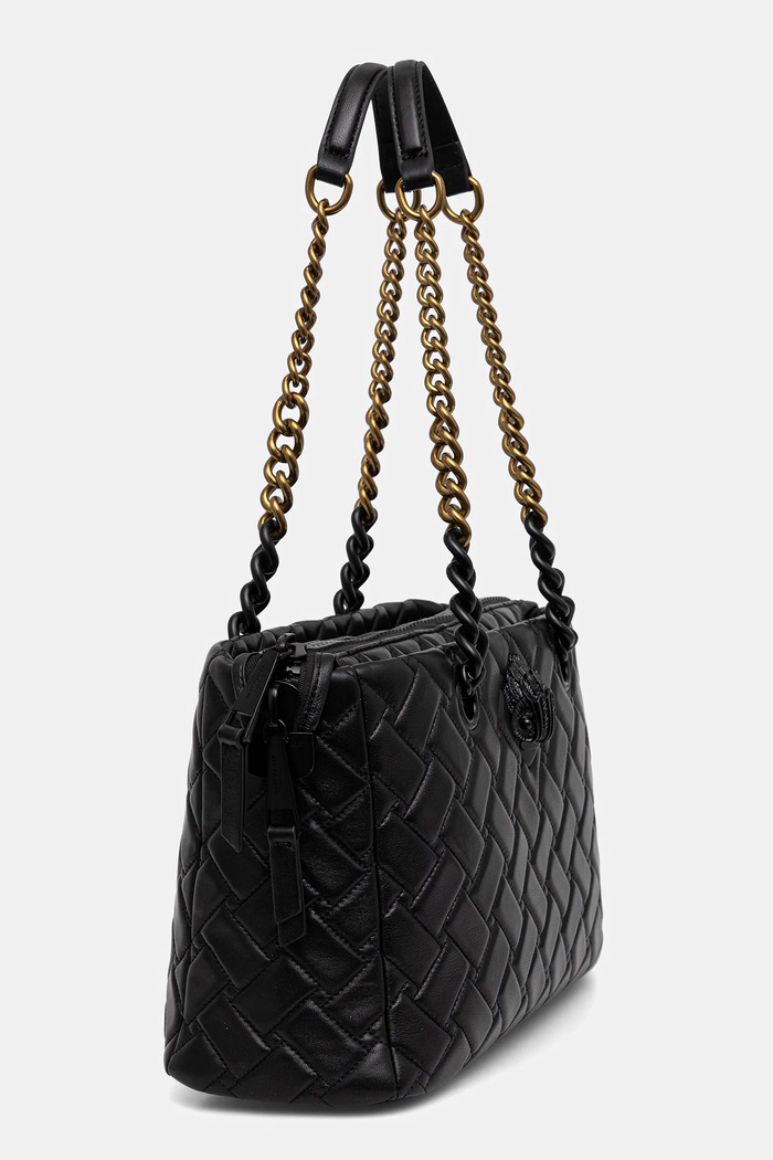 Kožená kabelka Kurt Geiger London KENSINGTON 5018800109 černá AW25