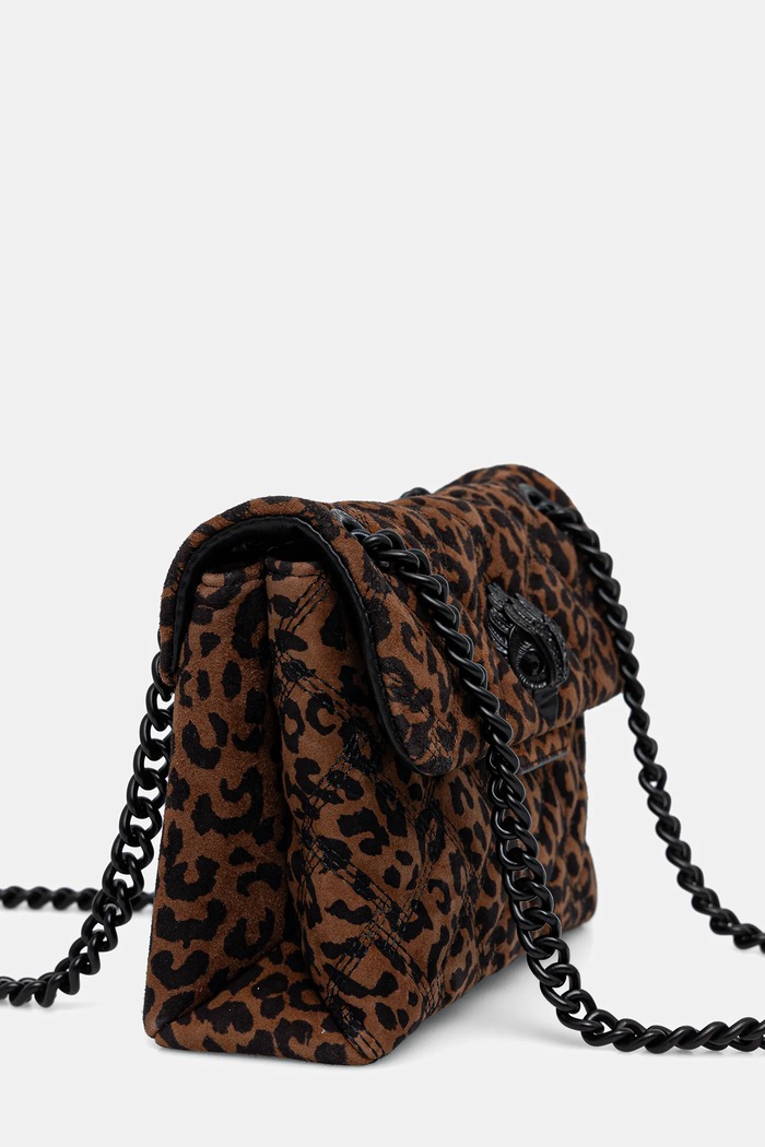 Велурена чанта Kurt Geiger London MINI KENSINGTON 5017339289 кафяв AW25