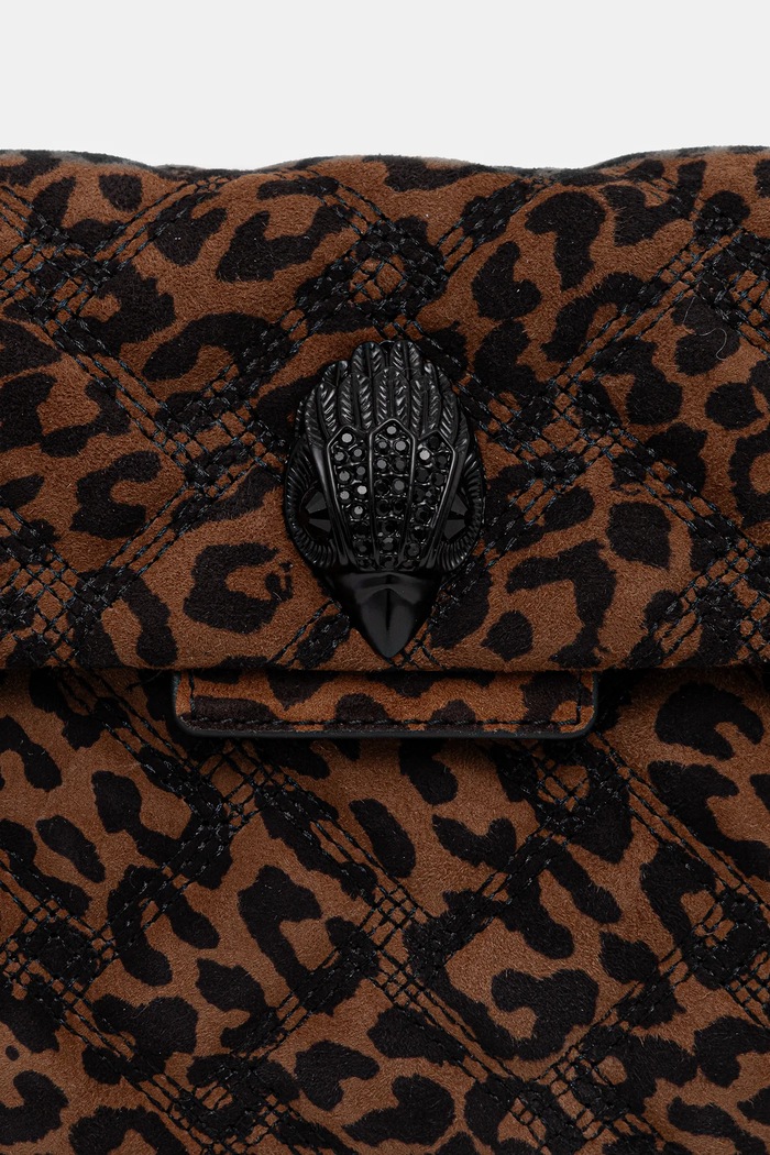 Велурена чанта Kurt Geiger London MINI KENSINGTON кафяв 5017339289