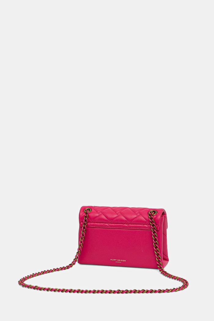 Accesorii Kurt Geiger London Geantă de piele MINI KENSINGTON 5017357109 roz