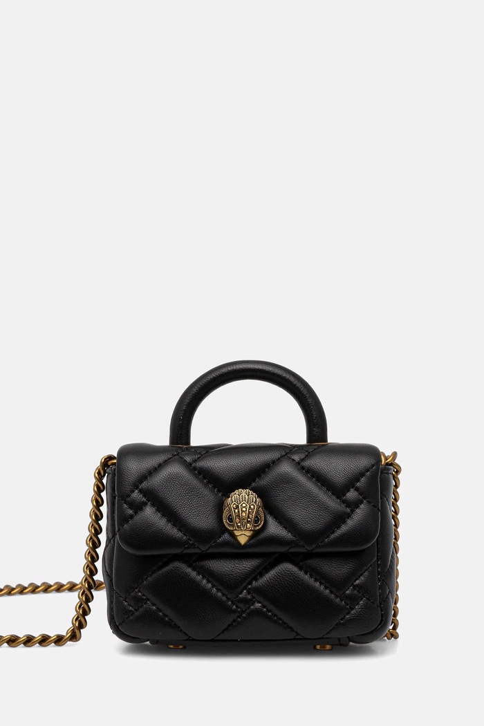Чанта Kurt Geiger London HANDLE MICRO KENSINGTON гладка кожа черен 4369800109