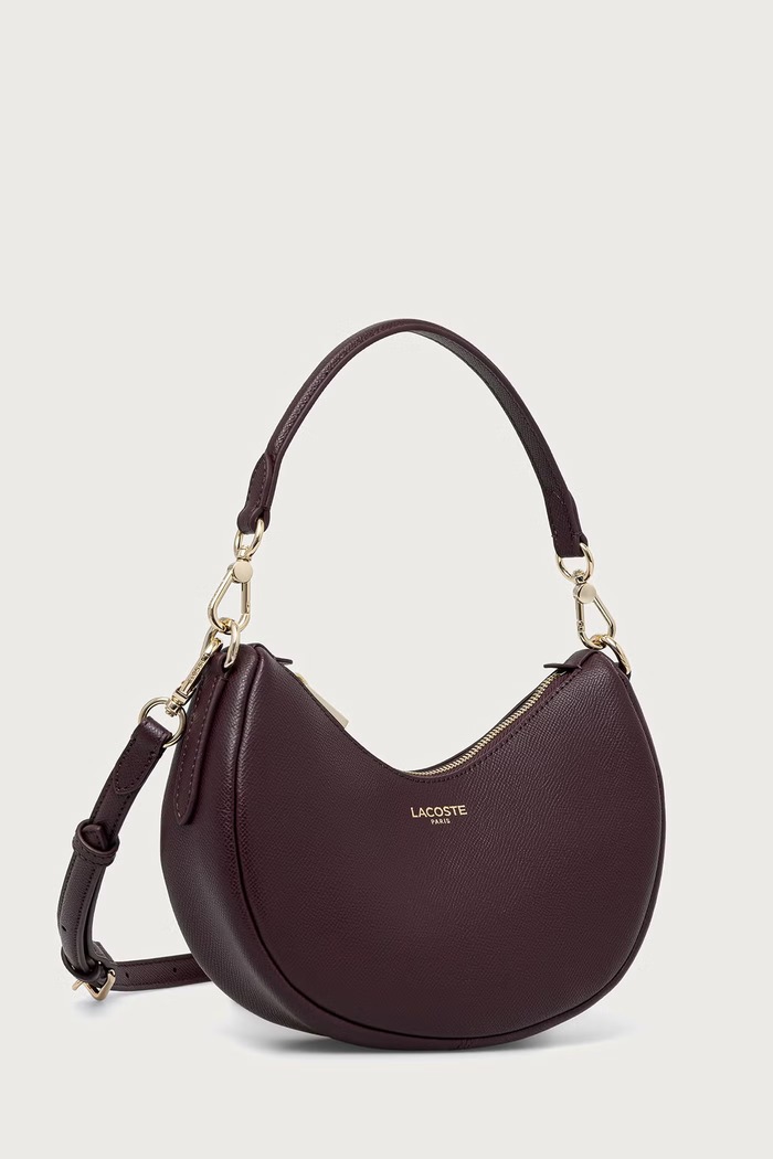 Lacoste Torebka crossbody damska skórzana NF5101PH bordowy AW25