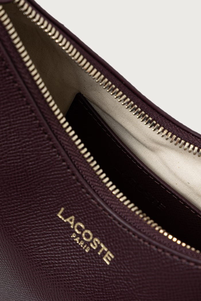 Torebka crossbody damska skórzana Lacoste bordowy NF5101PH