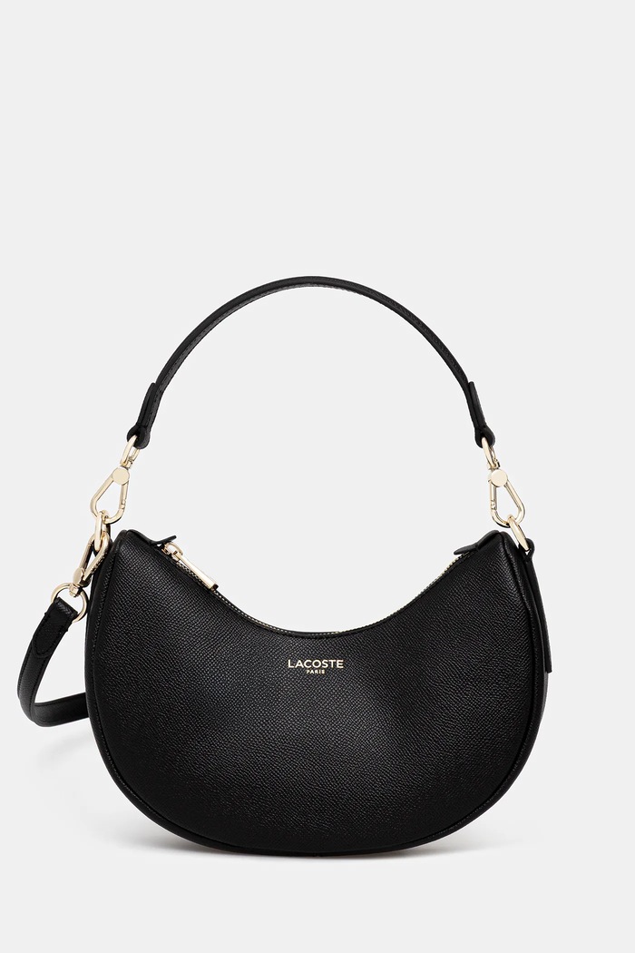 Lacoste leather handbag detachable strap black NF5101PH