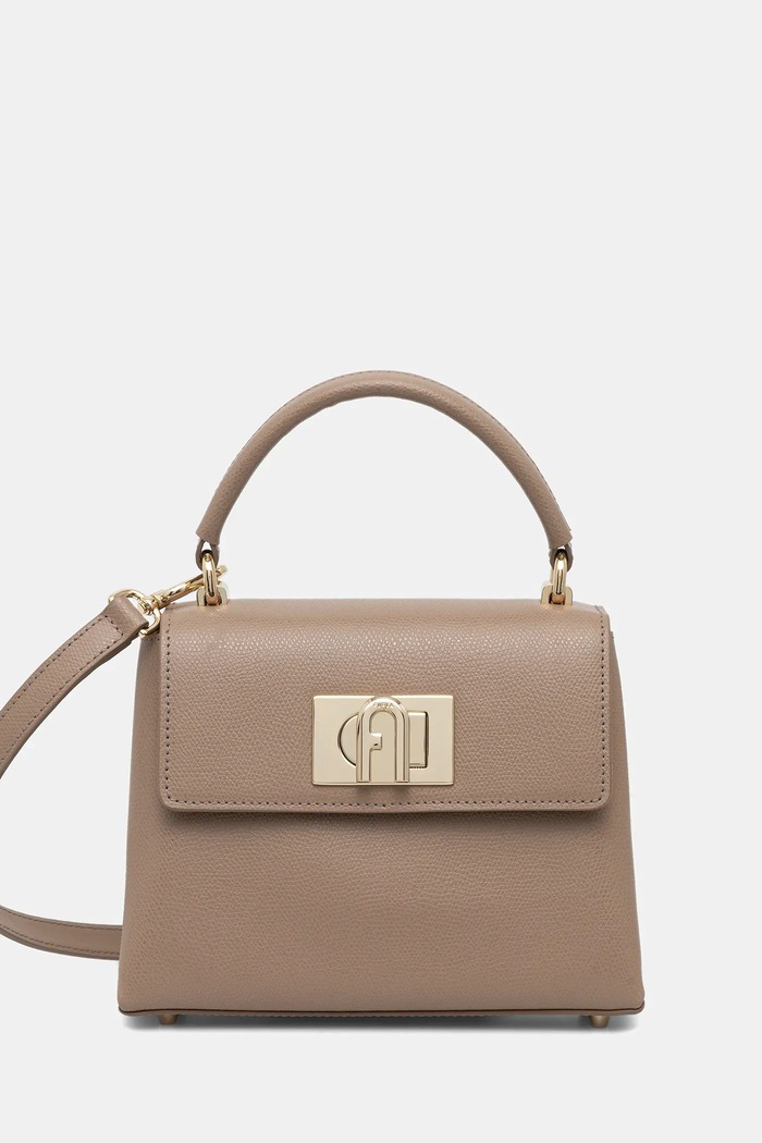Furla geantă de piele uni bej WB00109.ARE000.1257S