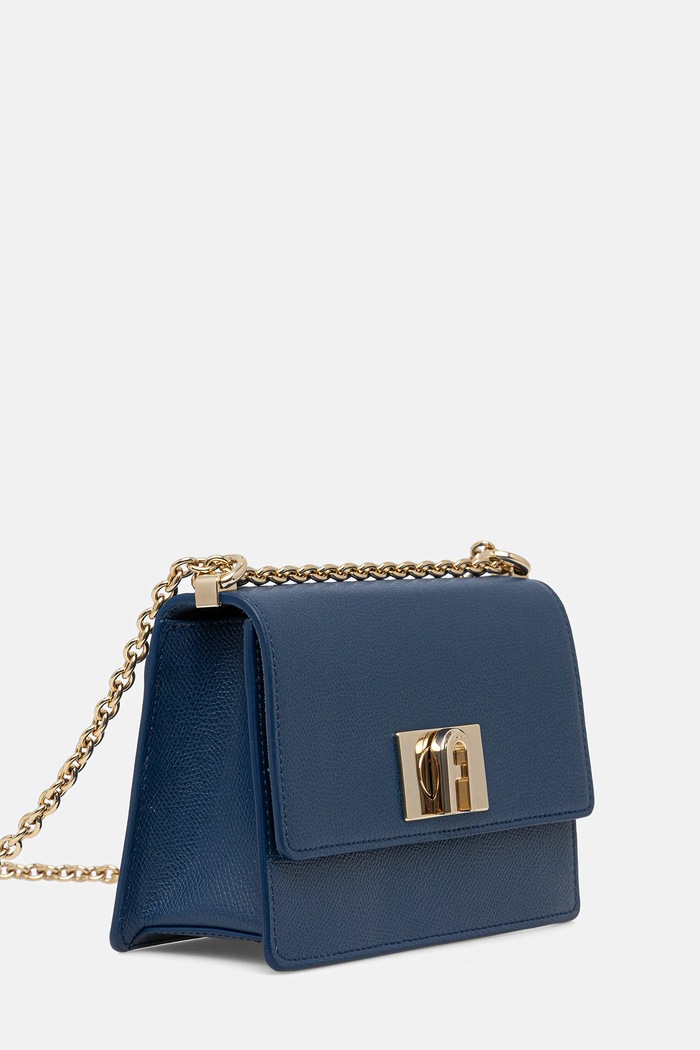 Usnjena torbica Furla BAFKACO.ARE000.6G000 modra AW25