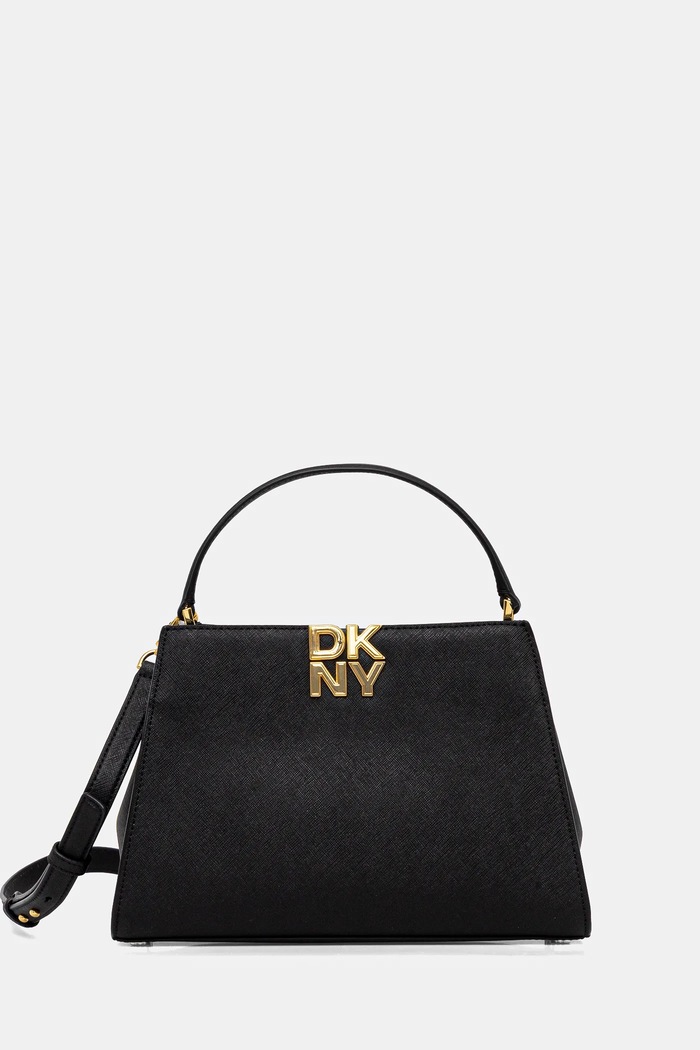 Kožená kabelka Dkny FOSTER usňová koža čierna R52D1L92