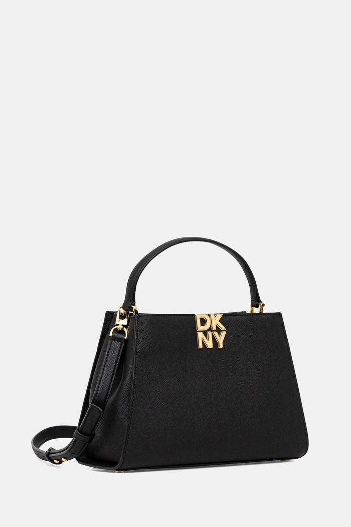 Kožená kabelka Dkny FOSTER R52D1L92 čierna AW25