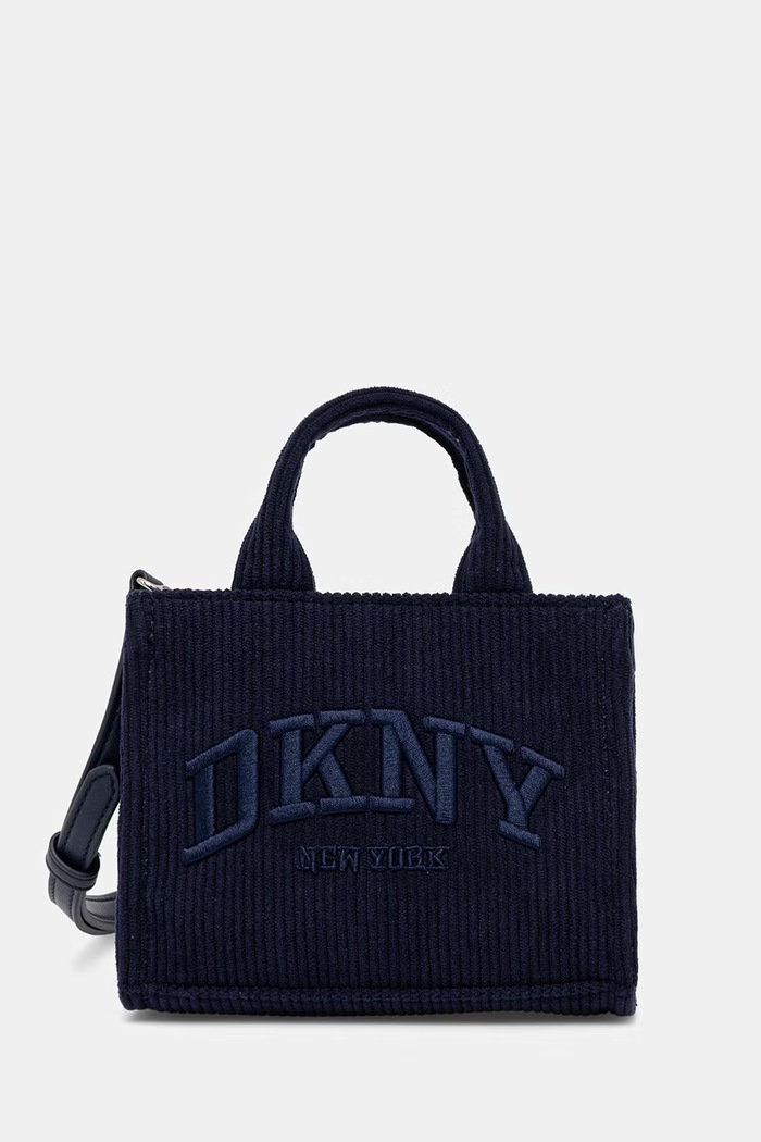 Samtasta torba Dkny HADLEE premalo za format A4 mornarsko plava R53ADM56