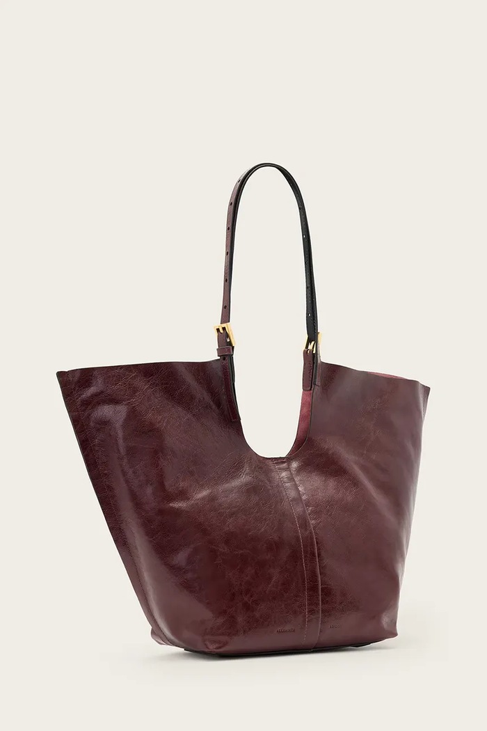 Kožna torba AllSaints ARA W284XD crvena AW25