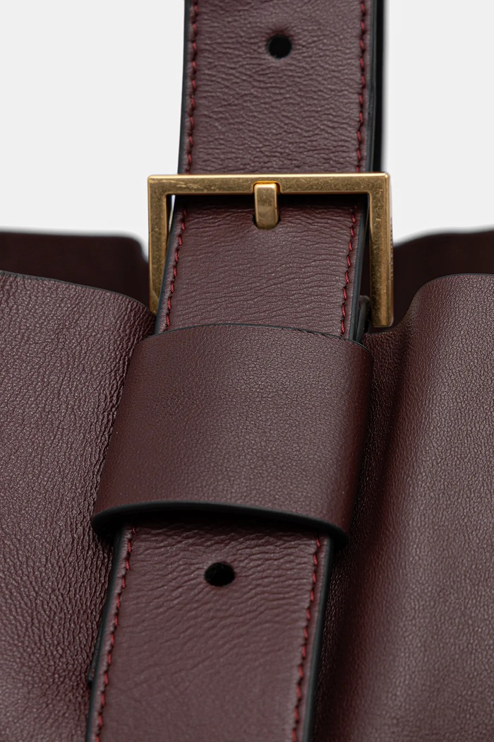 Kožená kabelka AllSaints ASHA červená W400XC