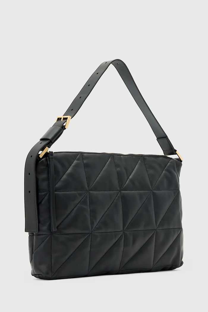 Kožená kabelka AllSaints EDBURY W345XD čierna NC25