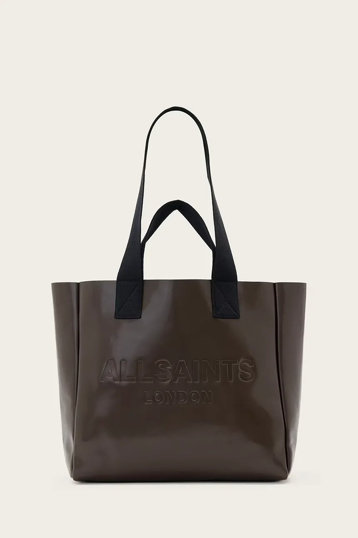 AllSaints geantă de piele IZZY piele maro W391XD