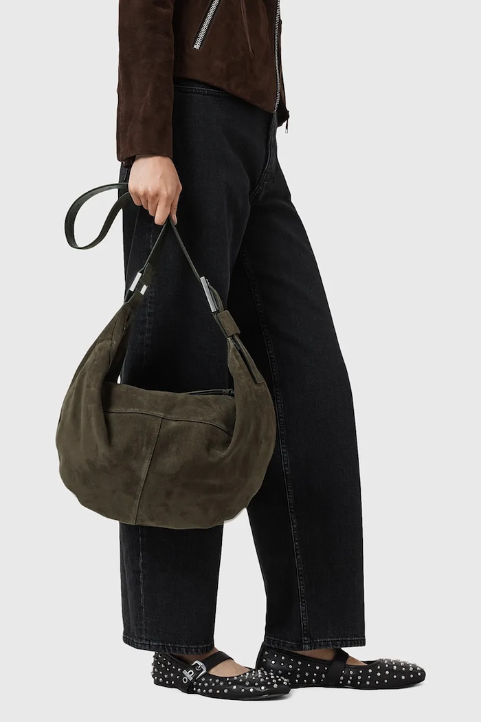 AllSaints Geantă de mana din piele întoarsă LUNA W388XD