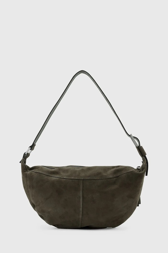 AllSaints Geantă de mana din piele întoarsă LUNA W388XD maro AW25