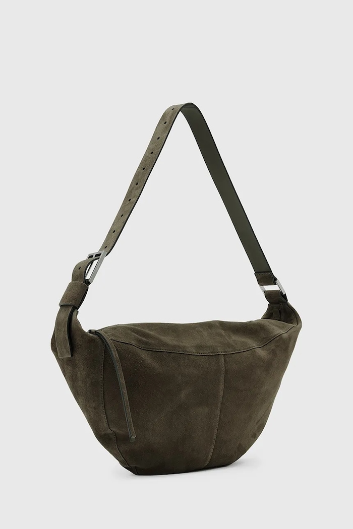 Accesorii AllSaints Geantă de mana din piele întoarsă LUNA W388XD maro